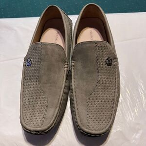 BRUNO MARC Grey Suede Driving Loafers Casual Slip-On‎ Moccasins Comfort SZ-10